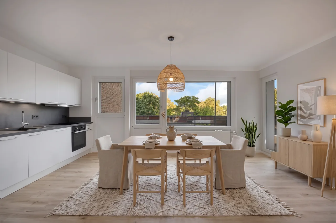 Digital Home Staging: Esszimmer im skandinavischen Stil